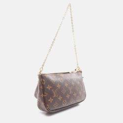 Pre Owned Louis Vuitton Multi Pochette Accessoires Shoulder Bag Monogram Khaki