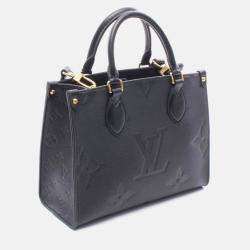 Pre Owned Louis Vuitton Onthego Pm 2Way Shoulder Handbag Monogram Empreinte Leather