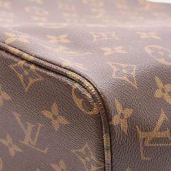 Pre Owned Louis Vuitton All-In Gm Shoulder Bag Canvas Leather Brown