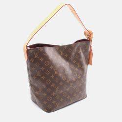 Pre Owned Louis Vuitton All-In Gm Shoulder Bag Canvas Leather Brown