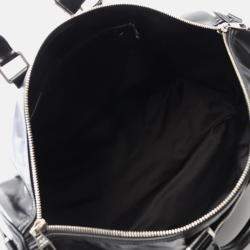 Pre Owned Louis Vuitton Keepall Cargo Bandouliere 50 Travel Bag Leather Black