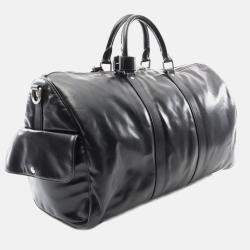 Pre Owned Louis Vuitton Keepall Cargo Bandouliere 50 Travel Bag Leather Black