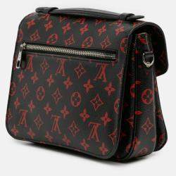 Pre Owned Louis Vuitton Black Red Monogram Infrarouge Pochette Metis