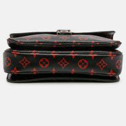 Pre Owned Louis Vuitton Black Red Monogram Infrarouge Pochette Metis