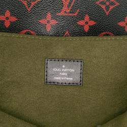 Pre Owned Louis Vuitton Black Red Monogram Infrarouge Pochette Metis