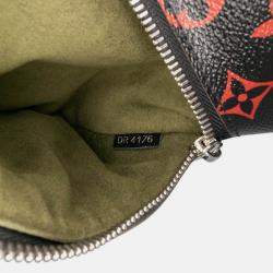 Pre Owned Louis Vuitton Black Red Monogram Infrarouge Pochette Metis