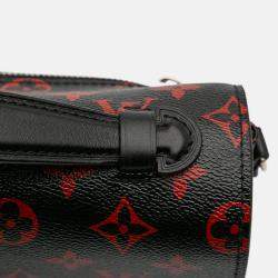 Pre Owned Louis Vuitton Black Red Monogram Infrarouge Pochette Metis
