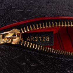Pre Owned Louis Vuitton Navy Blue Monogram Empreinte Pochette Metis