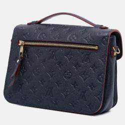 Pre Owned Louis Vuitton Navy Blue Monogram Empreinte Pochette Metis