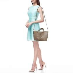 Pre Owned Louis Vuitton Beige Monogram Empreinte Leather Mazarine PM Bag