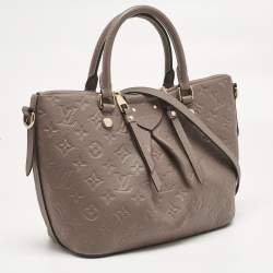 Pre Owned Louis Vuitton Beige Monogram Empreinte Leather Mazarine PM Bag