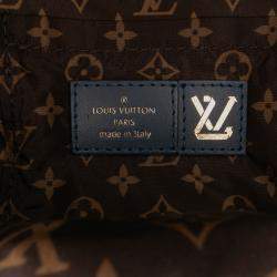 Pre Owned Louis Vuitton Navy Blue Monogram Econyl Pillow Mini Palm Springs