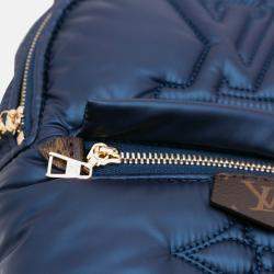 Pre Owned Louis Vuitton Navy Blue Monogram Econyl Pillow Mini Palm Springs