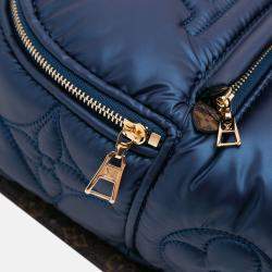 Pre Owned Louis Vuitton Navy Blue Monogram Econyl Pillow Mini Palm Springs