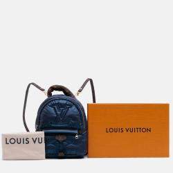 Pre Owned Louis Vuitton Navy Blue Monogram Econyl Pillow Mini Palm Springs