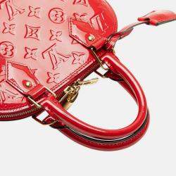 Pre Owned Louis Vuitton Red Monogram Vernis Alma BB