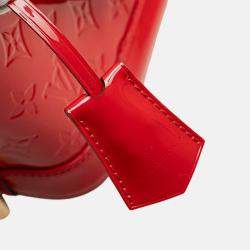Pre Owned Louis Vuitton Red Monogram Vernis Alma BB