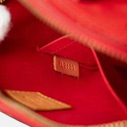 Pre Owned Louis Vuitton Red Monogram Vernis Alma BB