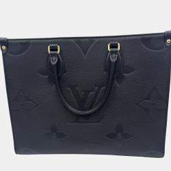 Pre Owned Louis Vuitton Black Monogram Empriente Leather Giant Onthego MM Bag
