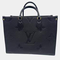 Pre Owned Louis Vuitton Black Monogram Empriente Leather Giant Onthego MM Bag