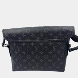 Pre Owned Louis Vuitton Messenger Voyage Black Monogram Eclipse Canvas Crossbody Bag
