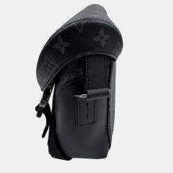 Pre Owned Louis Vuitton Messenger Voyage Black Monogram Eclipse Canvas Crossbody Bag