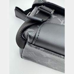 Pre Owned Louis Vuitton Messenger Voyage Black Monogram Eclipse Canvas Crossbody Bag