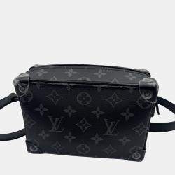 Pre Owned Louis Vuitton Mini Soft Trunk Monogram Eclipse Canvas Shoulder Bag