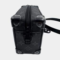Pre Owned Louis Vuitton Mini Soft Trunk Monogram Eclipse Canvas Shoulder Bag