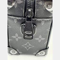 Pre Owned Louis Vuitton Mini Soft Trunk Monogram Eclipse Canvas Shoulder Bag