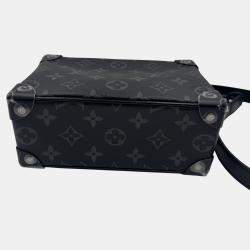 Pre Owned Louis Vuitton Mini Soft Trunk Monogram Eclipse Canvas Shoulder Bag