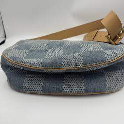 Pre Owned Louis Vuitton Blue Damier Denim Canvas 3D
