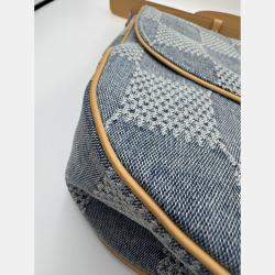 Pre Owned Louis Vuitton Blue Damier Denim Canvas 3D