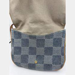 Pre Owned Louis Vuitton Blue Damier Denim Canvas 3D