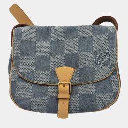 Pre Owned Louis Vuitton Blue Damier Denim Canvas 3D