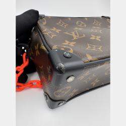 Pre Owned Louis Vuitton Mini Soft Trunk Shoulder Bag Monogram Solar Ray Black