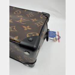 Pre Owned Louis Vuitton Mini Soft Trunk Shoulder Bag Monogram Solar Ray Black