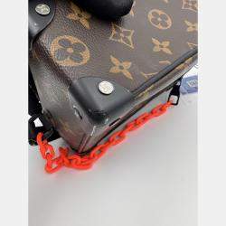 Pre Owned Louis Vuitton Mini Soft Trunk Shoulder Bag Monogram Solar Ray Black