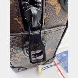 Pre Owned Louis Vuitton Mini Soft Trunk Shoulder Bag Monogram Solar Ray Black