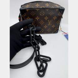 Pre Owned Louis Vuitton Mini Soft Trunk Shoulder Bag Monogram Solar Ray Black
