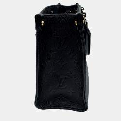 Pre Owned Louis Vuitton OnTheGo PM Noir Monogram Empreinte Leather Tote Bag