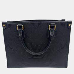 Pre Owned Louis Vuitton OnTheGo PM Noir Monogram Empreinte Leather Tote Bag