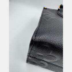 Pre Owned Louis Vuitton OnTheGo PM Noir Monogram Empreinte Leather Tote Bag