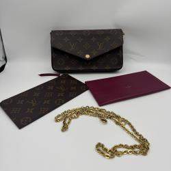 Pre Owned Louis Vuitton Monogram Canvas Pochette Felicie Bag