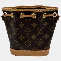 Pre Owned Louis Vuitton Brown Monogram Canvas Nano Noe Shoulder Bag