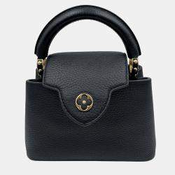 Pre Owned Louis Vuitton Capucines Noir Taurillon Leather Size Mini