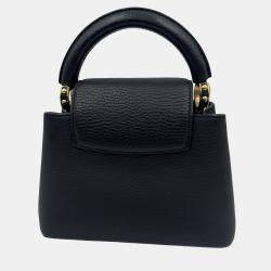 Pre Owned Louis Vuitton Capucines Noir Taurillon Leather Size Mini