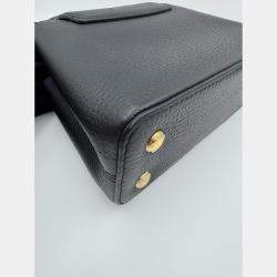 Pre Owned Louis Vuitton Capucines Noir Taurillon Leather Size Mini