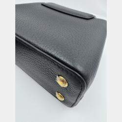 Pre Owned Louis Vuitton Capucines Noir Taurillon Leather Size Mini