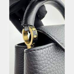 Pre Owned Louis Vuitton Capucines Noir Taurillon Leather Size Mini